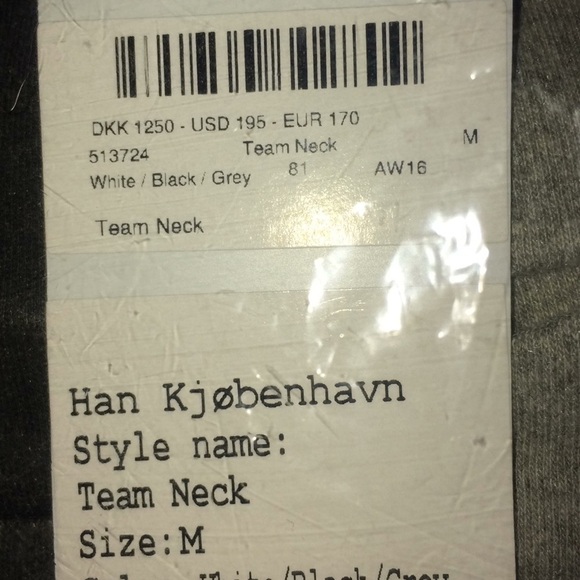 Han Kjobenhavn team neck stripe shirt size small - Picture 5 of 6